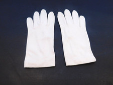 DESIGNER LADIES WHITE NYLON DRESS GLOVES SIZE 6.5