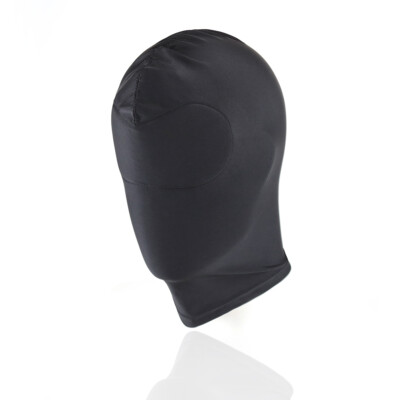 Cappuccio Intero In Spandex Nero &ndash; Copricapo Unisex Per Costume Gioco Di Ruolo, Nuovo
