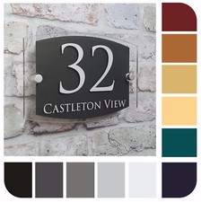 Modern House Number Sign Address Door Plaque Property Name Street Plate Acrylic 