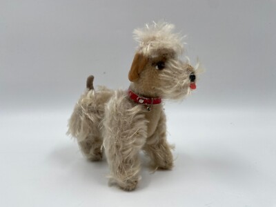 Steiff Hund Snobby Hund Pudel rotes Halsband Figur Stofftier klein - Main Image