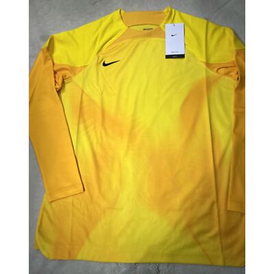 Nike women's Large Football Soccer Goal Keeper futbol Jersey yellow DH8226-719 