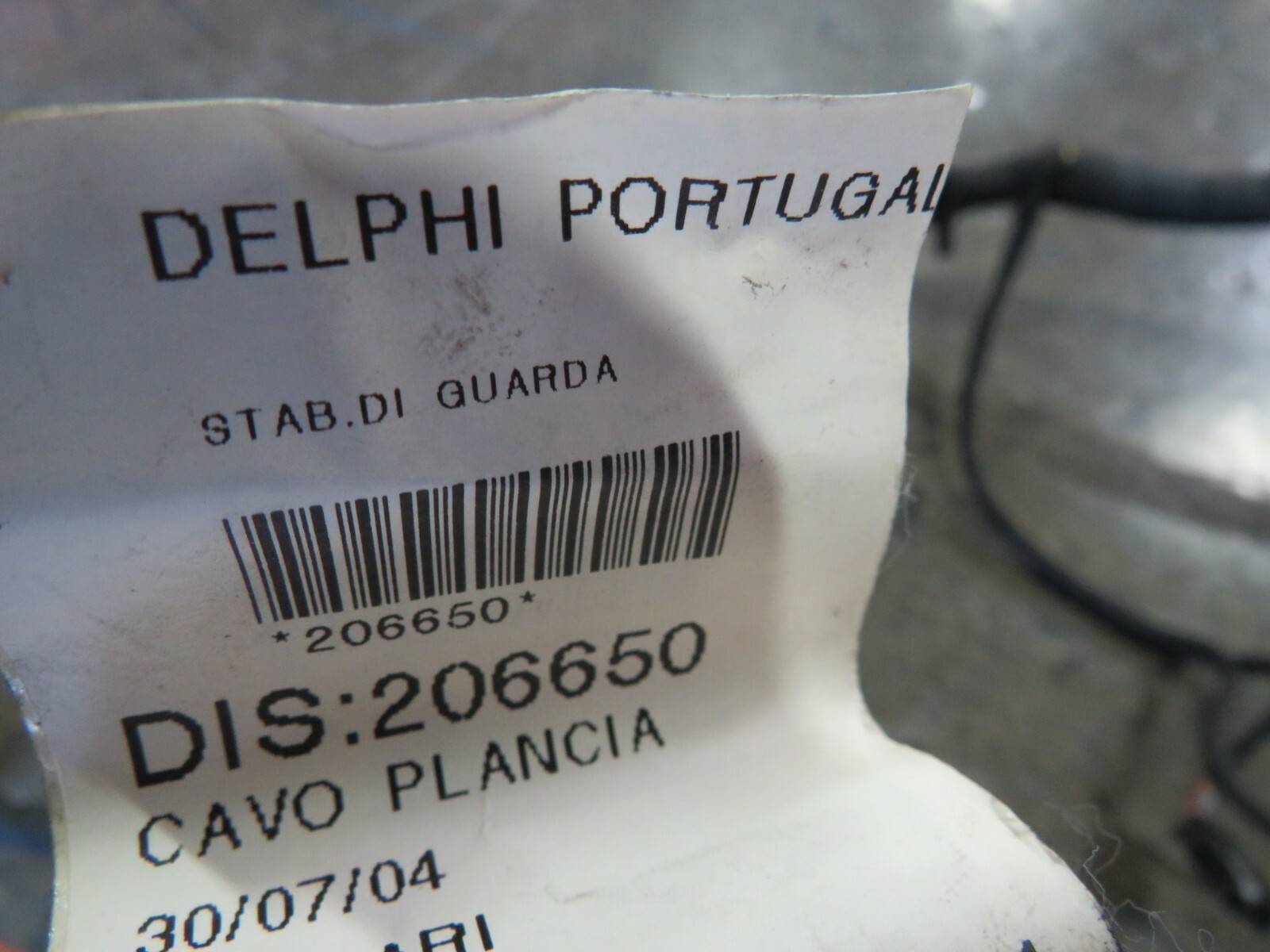 Ferrari 612 Scaglietti, Main Dash Wire Harness, Used, P/N, 206650