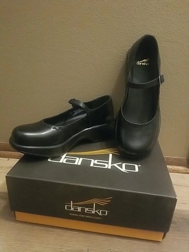 Dansko Black Leather Mary Jane Mae Dans Wedge Platform Comfort Shoes Size 9 / 40 - Picture 20 of 20