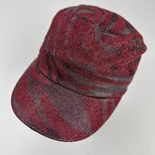 Glitter Shiny Zebra Striped Girls Pink Ball Cap Hat Fitted Baseball
