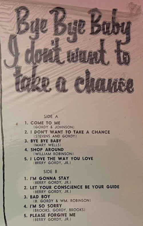 SEALED*12" LP~MARY WELLS~1963/81~BYE BYE BABY,I DON'T WANT TO TAKE CHANCE~MOTOWN - Image 3 of 4