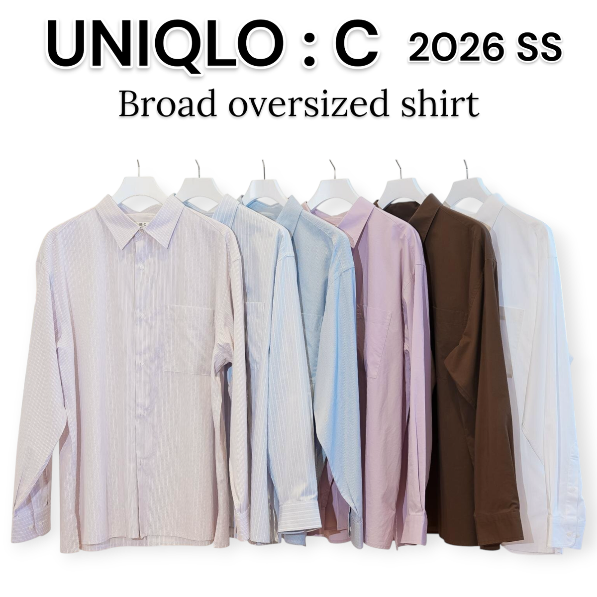 UNIQLO : C Broad oversized shirt 5 colors Unisex 482453 XS-4XL