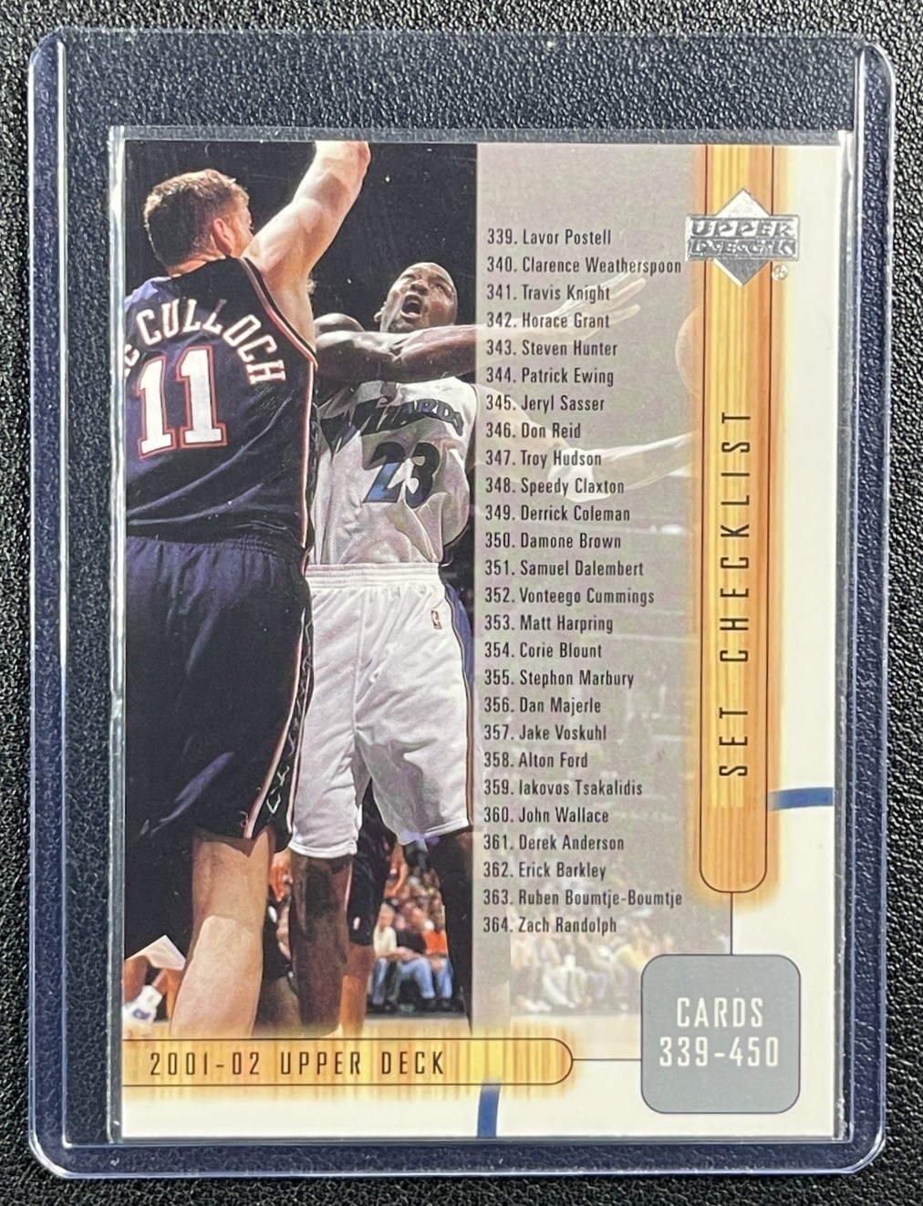 MICHAEL JORDAN 2001-02 UPPER DECK #405 CHECKLIST WIZARDS B