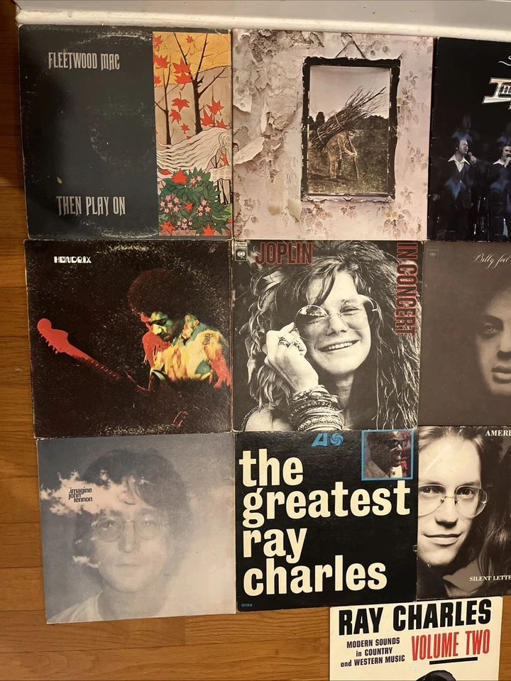 Hendrix Led Zeppelin John Lennon Joplin Billy Joel Rock R&B LP Vinyl Record Lot - Image 2 of 4