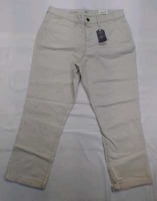 St John's Bay Women's Girl Friend Chino Pants Size 14 Khaki Beige New with Tags