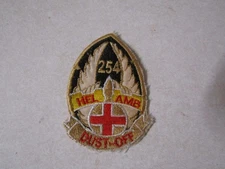 MILITARY PATCH OLD VIETNAM ERA 254TH HELECOPTER AMBULANCE DUST OFF