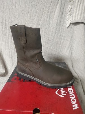 Wolverine Floorhand  Welly  10'' Wp St Dk Brown Genuine Leather