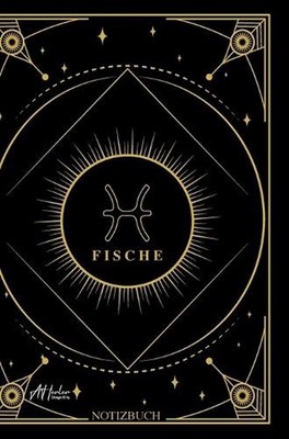 Edles Notizbuch Sternzeichen Fische Designed by Alfred Herler: Liniertes Notizbu