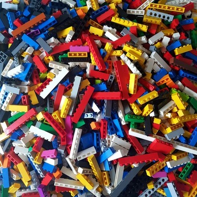 100x LEGO  Steine Bausteine einreihig 1er Bricks Basissteine Konvolut gebraucht