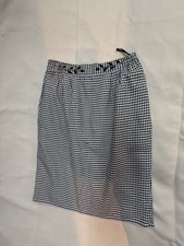 Vintage Black and White Houndstooth Pattern Pencil Skirt