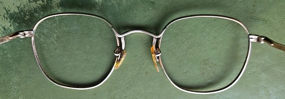 De Colección American Optical 1-10 12KGF 6 3/4 Gafas Doradas Marcos Aviador Necesita Trabajo Foto 3 de 4