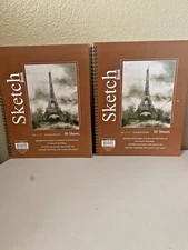 2 New Sketch Books Side Spiral 30 Page 8.5"X11"