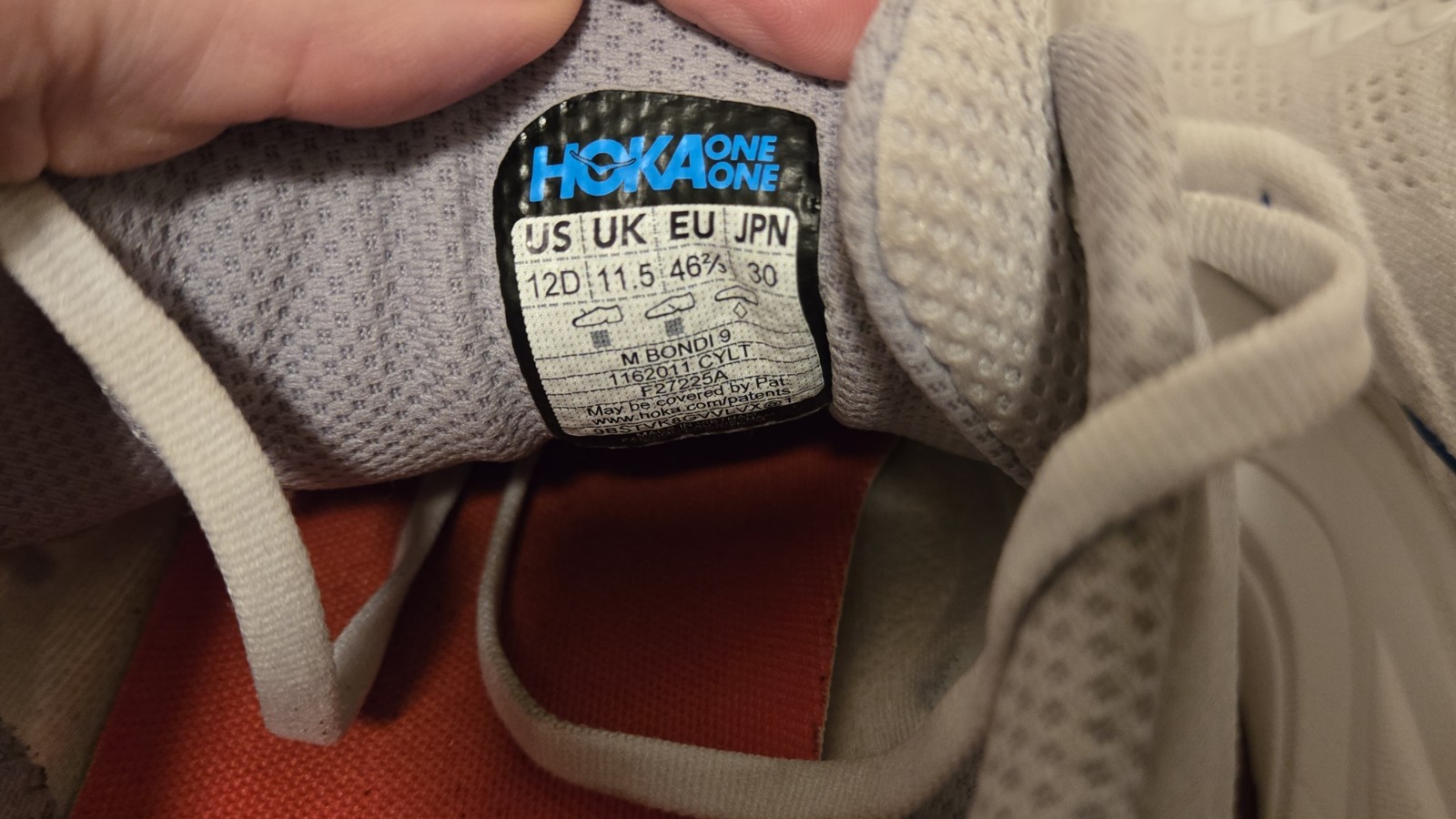 Hoka Bondi 9 COSMIC GRAY RUNNING SHOES MENS SZ 12 D VERY NICE!  thumbnail 5