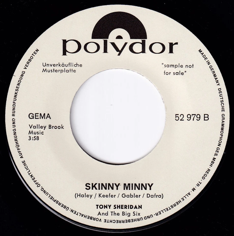 7" Si TONY SHERIDAN & THE BIG SIX / Jailhouse Rock / Skinny Minny 1966 -PROMO- - Bild 4 von 4