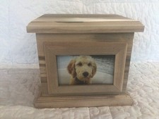 Handcrafted URN Solid Hardwood with Photo Frame. for Loved One or Pet