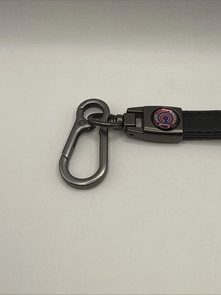 Black Leather 5¾" Car Keychain & Key Fob Ring, Chicago Cubs - Image 4 of 4