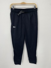 Under Armour Sweatpants Women's Small Black Fleece Tapered Leg Performance NWOT