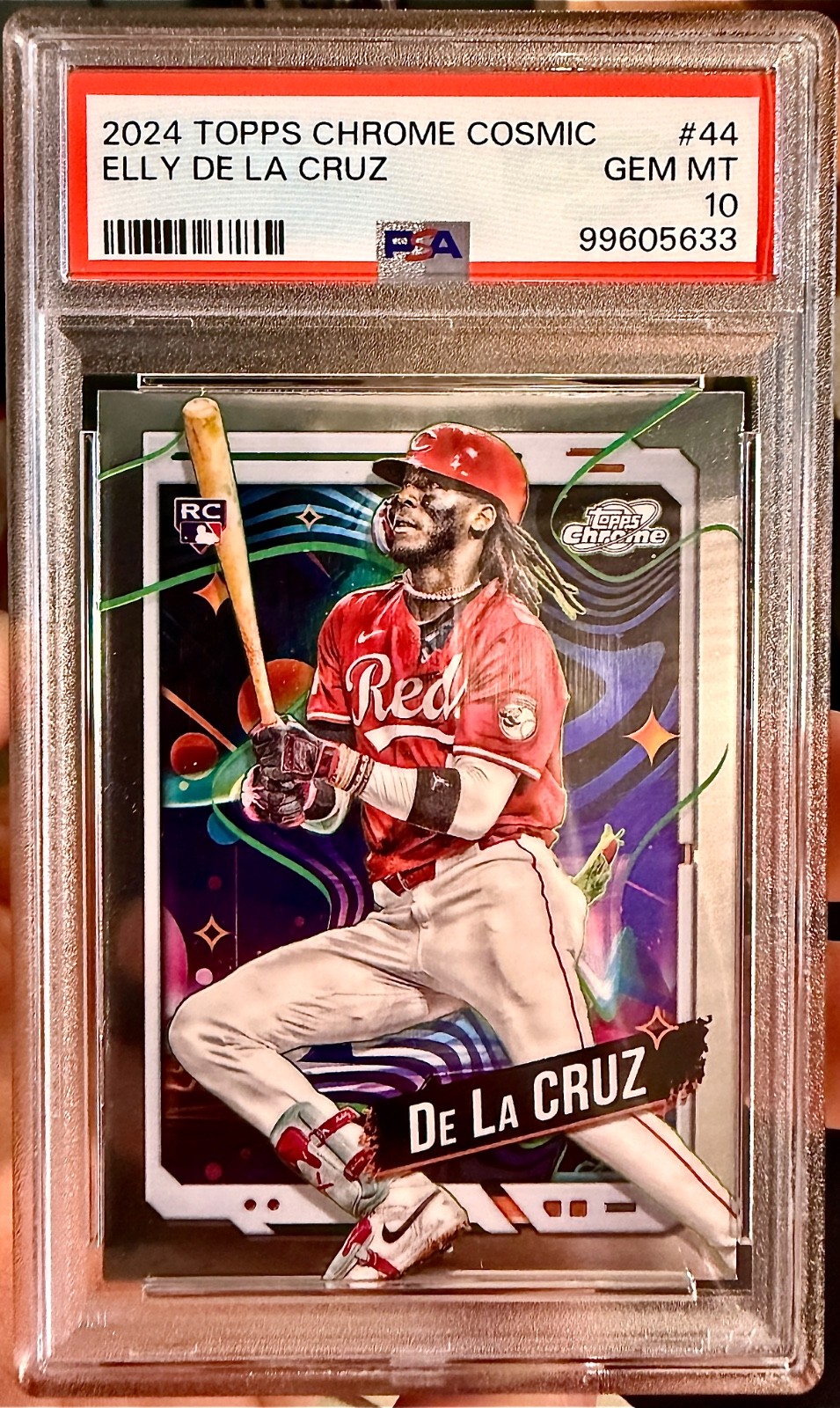 π₯ Graded 2024 Topps Cosmic Chrome Elly De La Cruz Rookie / PSA 10π₯ view 1
