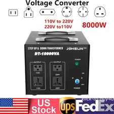 8000W Voltage Converter Transformer Step Up Down 110V to 220V,220V to110V Power
