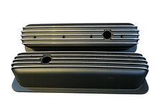 Vintage Chevy 305 350 383 400 V8 Retro Finned Aluminum Tall Valve Covers W Bolts Vintage Chevy 305 350 383 400 V8 Retro Finned Aluminum Tall Valve Covers W Bolts