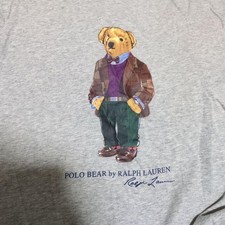 Women L Polo Ralph Lauren Bear T-Shirt Gray Almost unused Classic Iconic Luxury