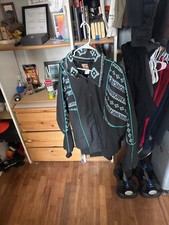 Very Nice 90 s Authentic Vintage Black and turquoise Aztec Carhartt Jacket