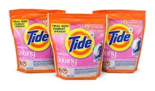Tide Power PODS + Downy April Fresh Trial Size 9 XL Pacs Lot of 3