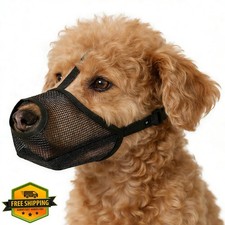 Dog Muzzle Soft Mesh Breathable Black S Small Dogs