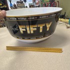 NFL Super Bowl 50 On the Fifty Party Bowl Black/White/Gold Dishwasher Safe — photo 2