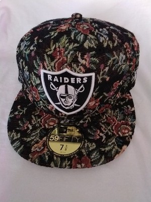 Las Vegas Raiders Mens 7-3/8 Tapestry 59fifty New Era Fitted Cap New