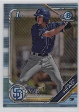 2019 Bowman Draft Chrome Sky Blue Refractor Hudson Head #BDC-69 0b3