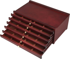 Art Supply Storage Box: 6 Drawers Pencil Organizer Craft Storage Beech Wood Mu