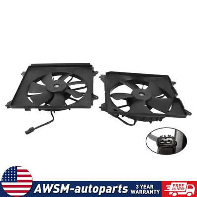 #ad #ad 2PCS AC Condenser Radiator Cooling Motor Fan For 2013 2017 Honda Accord Touring $74.09