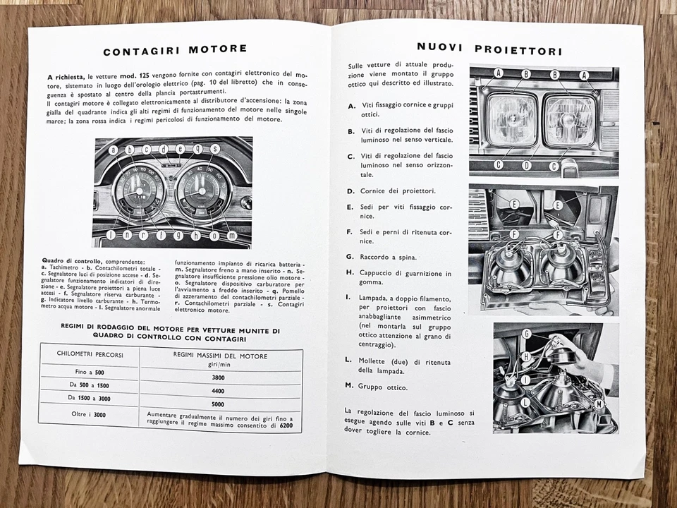FIAT 125 – Uso e Manutenzione – 3ª edizione, ottobre 1967 – 25.000 copie - Immagine 3 di 4