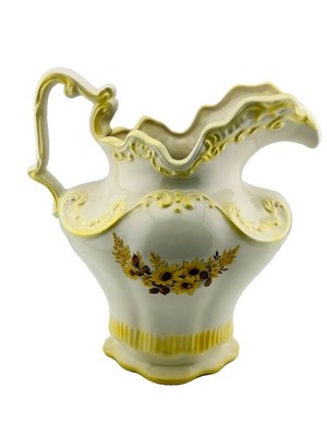 VTG Arnels Ceramic Water Pitcher Sunflower Yellow Floral Pattern Mold WZB 10.5 