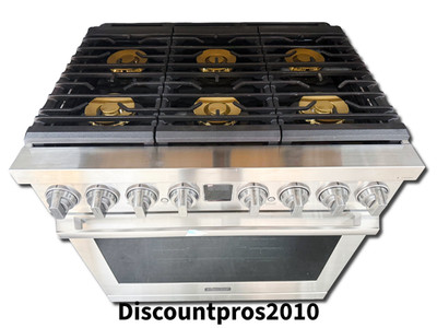 Dacor DOP36P86DLS 36  Stainless Steel Transitional Gas Range   DISPLAY MODEL