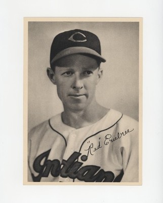 1947 Cleveland Indians Team Issue Red Embree 0q3
