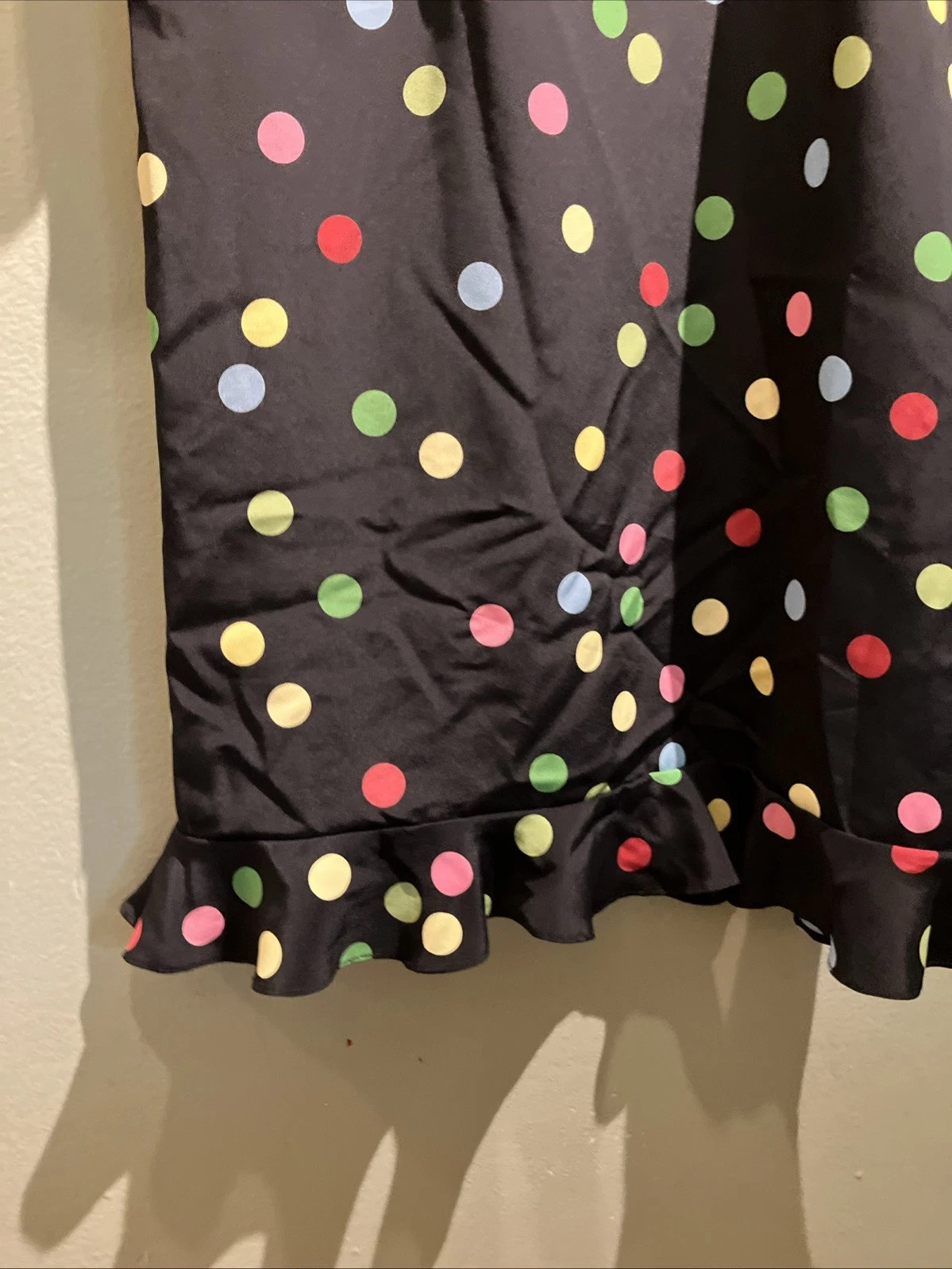 VETEMENTS Abito da festa nero Saint Tropez West vintage multicolore a pois donna taglia 8
