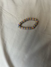 Rainbow Multicolored Clay Bead Bracelet For Girls And Women