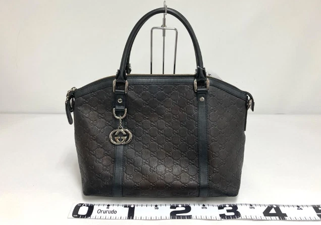Gucci Guccissima Imprime Black Leather Handbag GG - Image 2 of 4