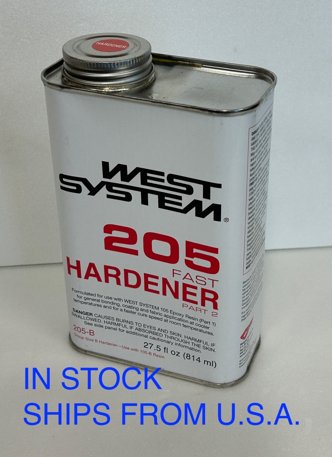 WEST SYSTEM 205-B FAST HARDENER 27.5 oz. (0.86 QT) CONTAINER