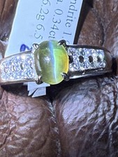 Platinum GIA 1.93ctw Natural Cats Eye Alexand...