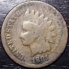 1881 Indian Head Penny 1c US Coin Philadelphia Mint