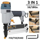 Air Nailer Carpenter Pneumatic Nail Tool T50 F50 440K 16Ga/18Ga Air nurFa