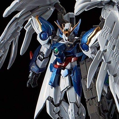 Bandai ー RG Wing Gundam Zero EW & Dryzberk Titanium Finish 1/144 Blue
