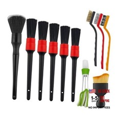 11PCS Car Detailing Brush Set, Soft Boar Hair Vehicle Interior Exterior Detail